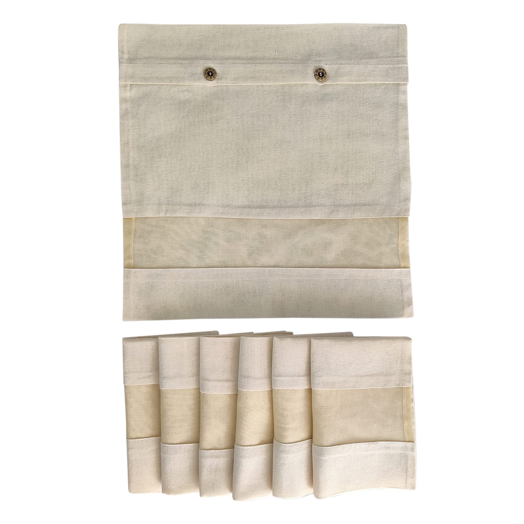 Garment Closet Off-White Bags: Premium Cotton Saree Covers with Net Window