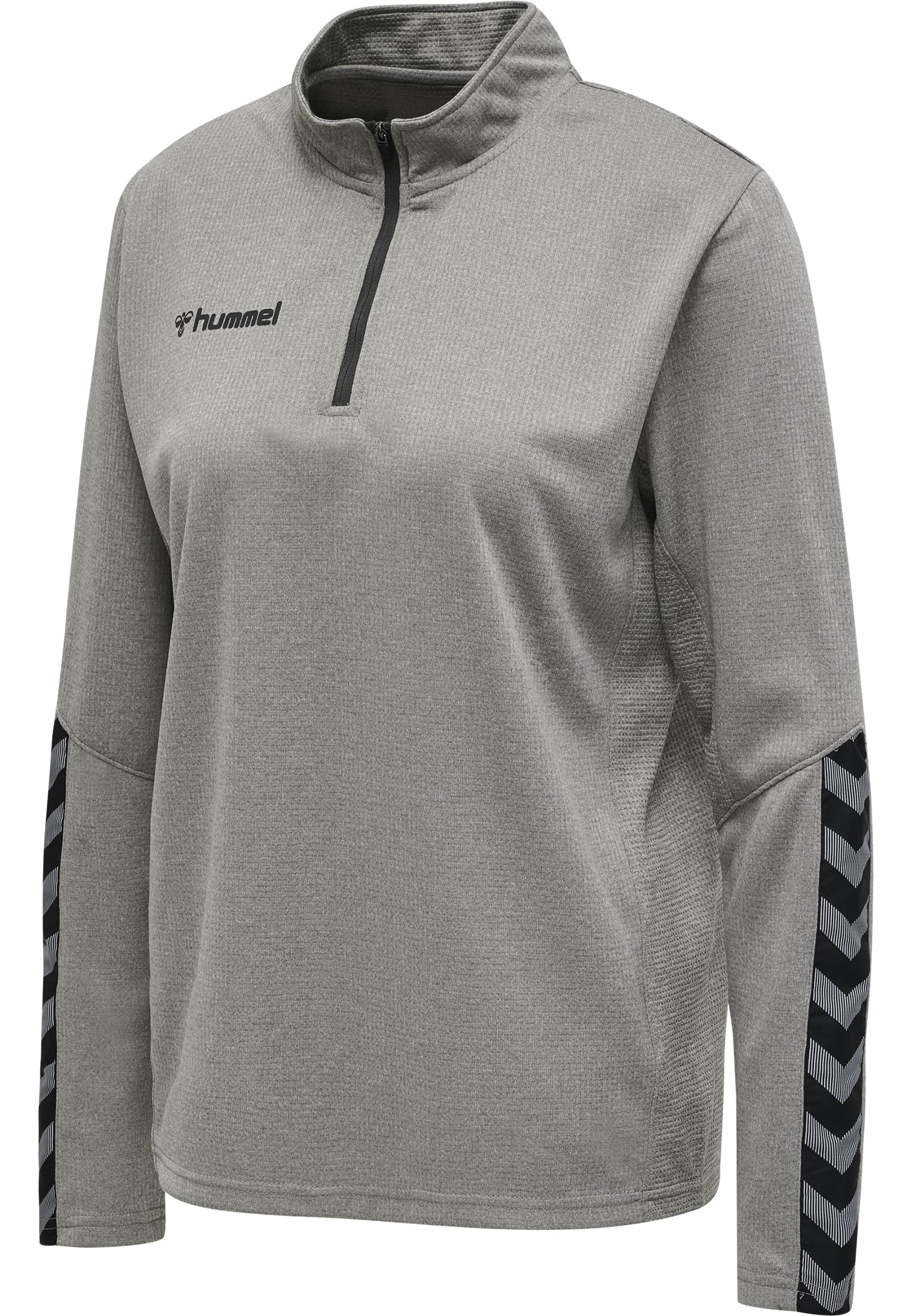 hummel Hmlauthentic Women's Half Zip Sweatshirt Grey Melange