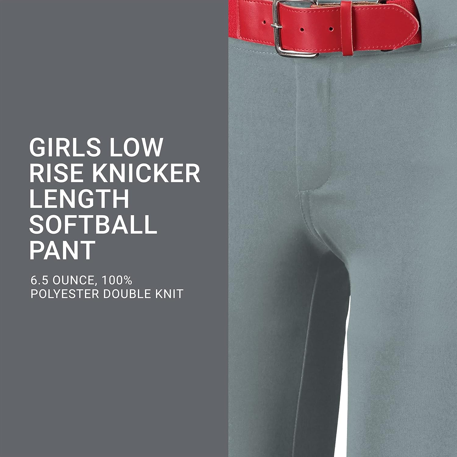Russell Athletic Girls' Girls Knicker Softball Pants – Belted with Back Pockets! Low Rise Style for Comfort on The Field