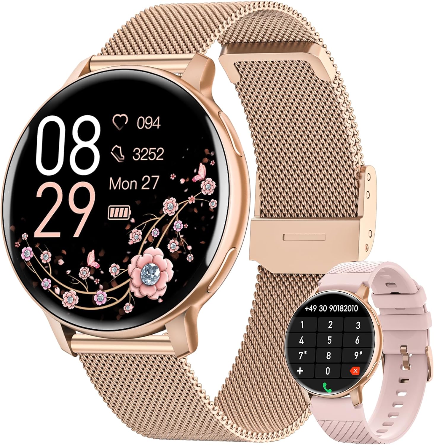 Reloj Inteligente Mujer, 1.39″ HD Smartwatch Mujer con Llamadas/24H Sueño…