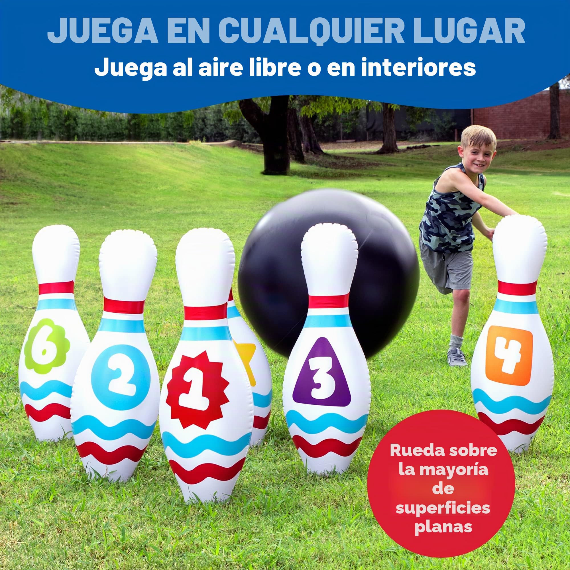 JOYIN Giant Inflatable Bowling Set for Kids and Adults, Christmas Birthday Party Games, Kids Education Motor Skills Toys