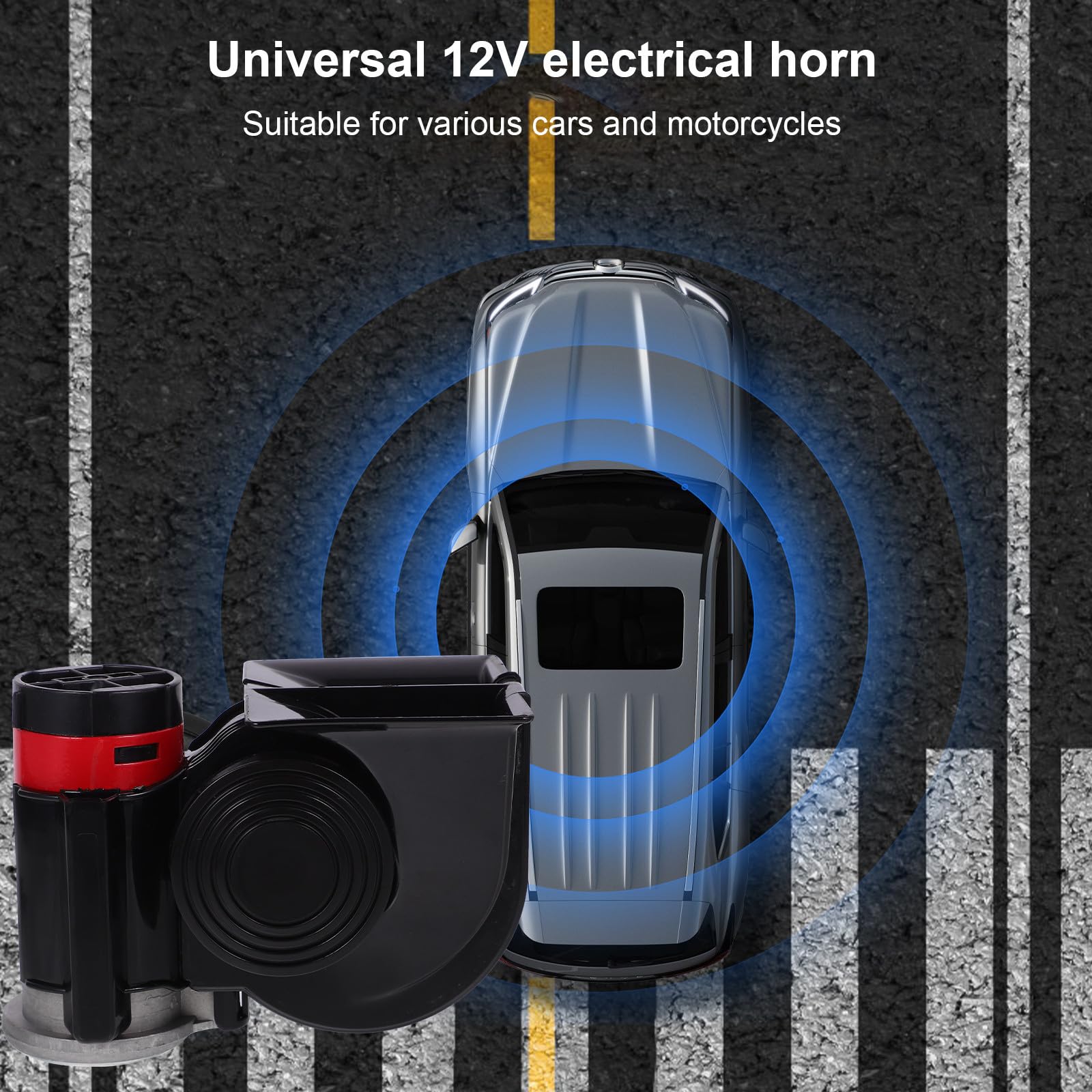 EXCEART Bocina de Coche 12v 115 Db Eléctrica para Vehículo y Camión