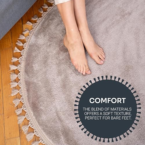 Miniatura 3 de Dekorist Alfombra esponjosa lavable a máquina, alfombra de dormitorio, alfombras de área suaves y acogedoras, alfombras para dormitorio, alfombras