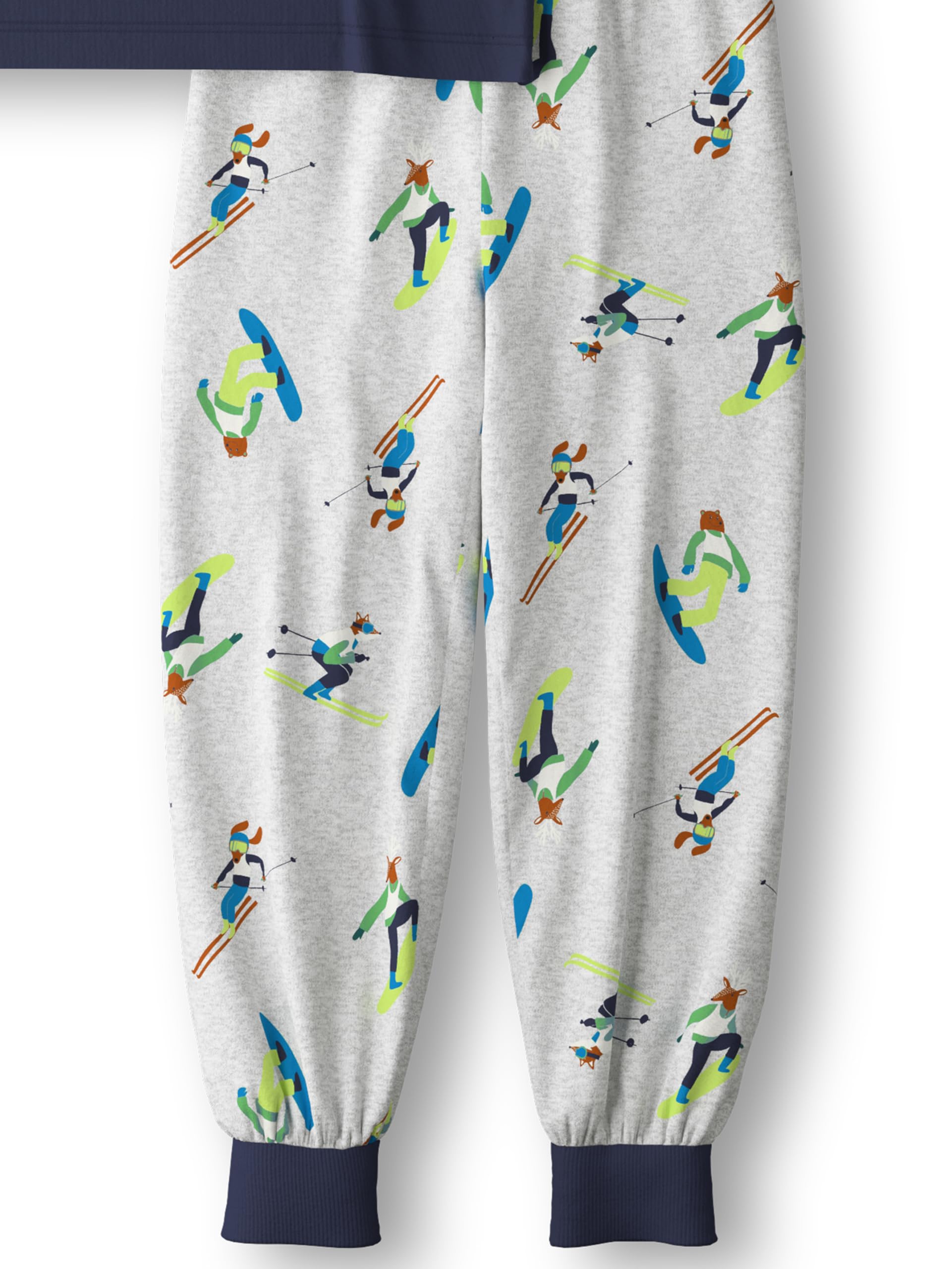 CALIDA Toddlers Bündchen-Pyjama Kinder, aus 100% Bio-Baumwolle, mit weichen Rippbündchen an den Abschlüssen