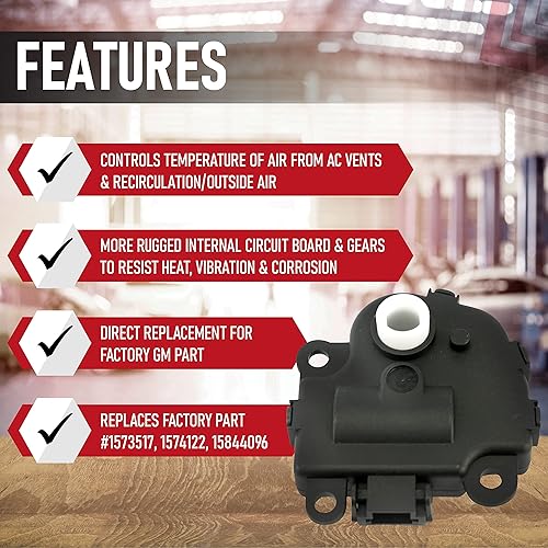 Miniatura 2 de HVAC Actuador de puerta de mezcla de aire para calentador - Compatible con vehículos Chevrolet Impala 2004-2013 - 1573517, 1574122, 15844096,