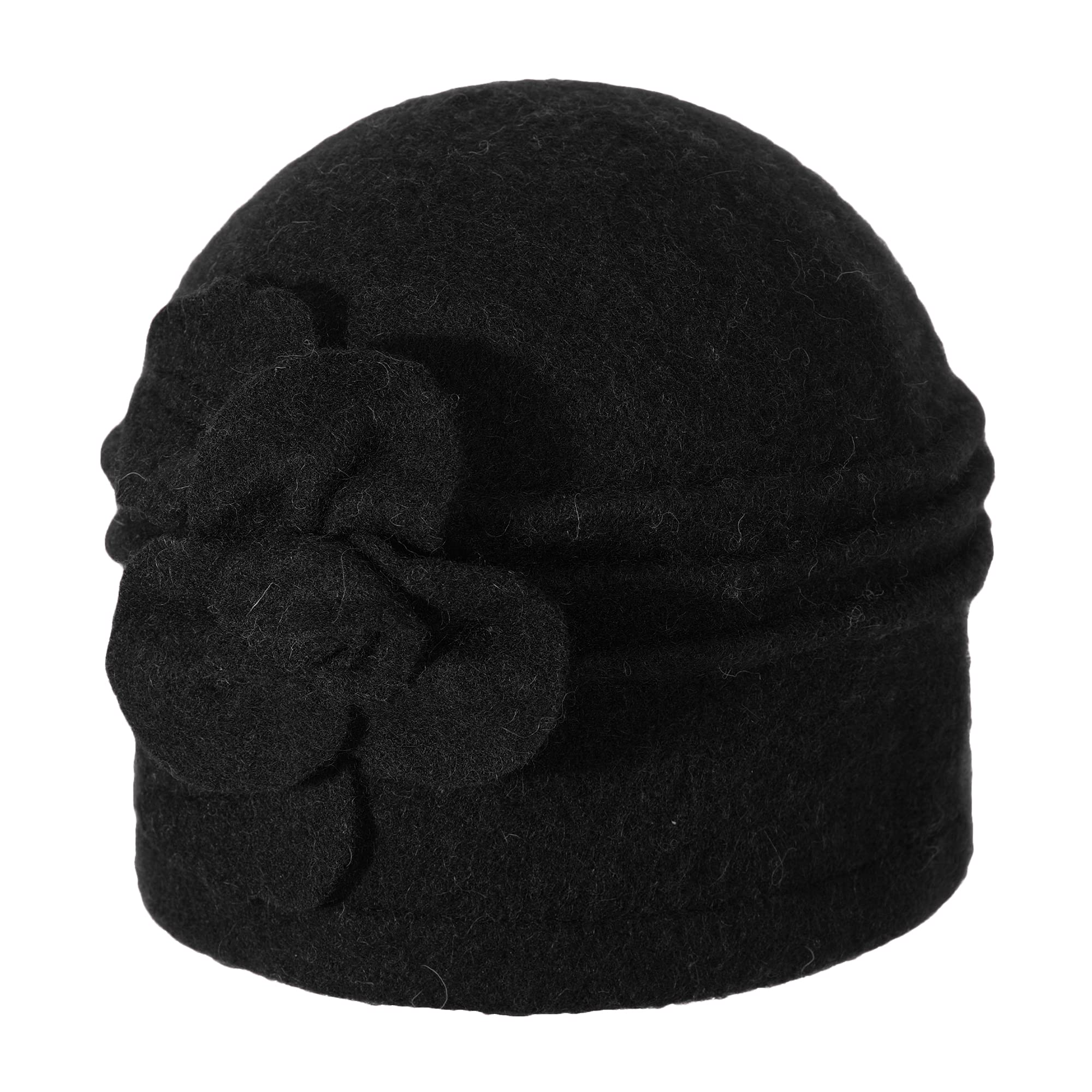 ZLYC 1920 Vintage Sombrero de Campana de Lana Sombreros de Bombín para Mujer