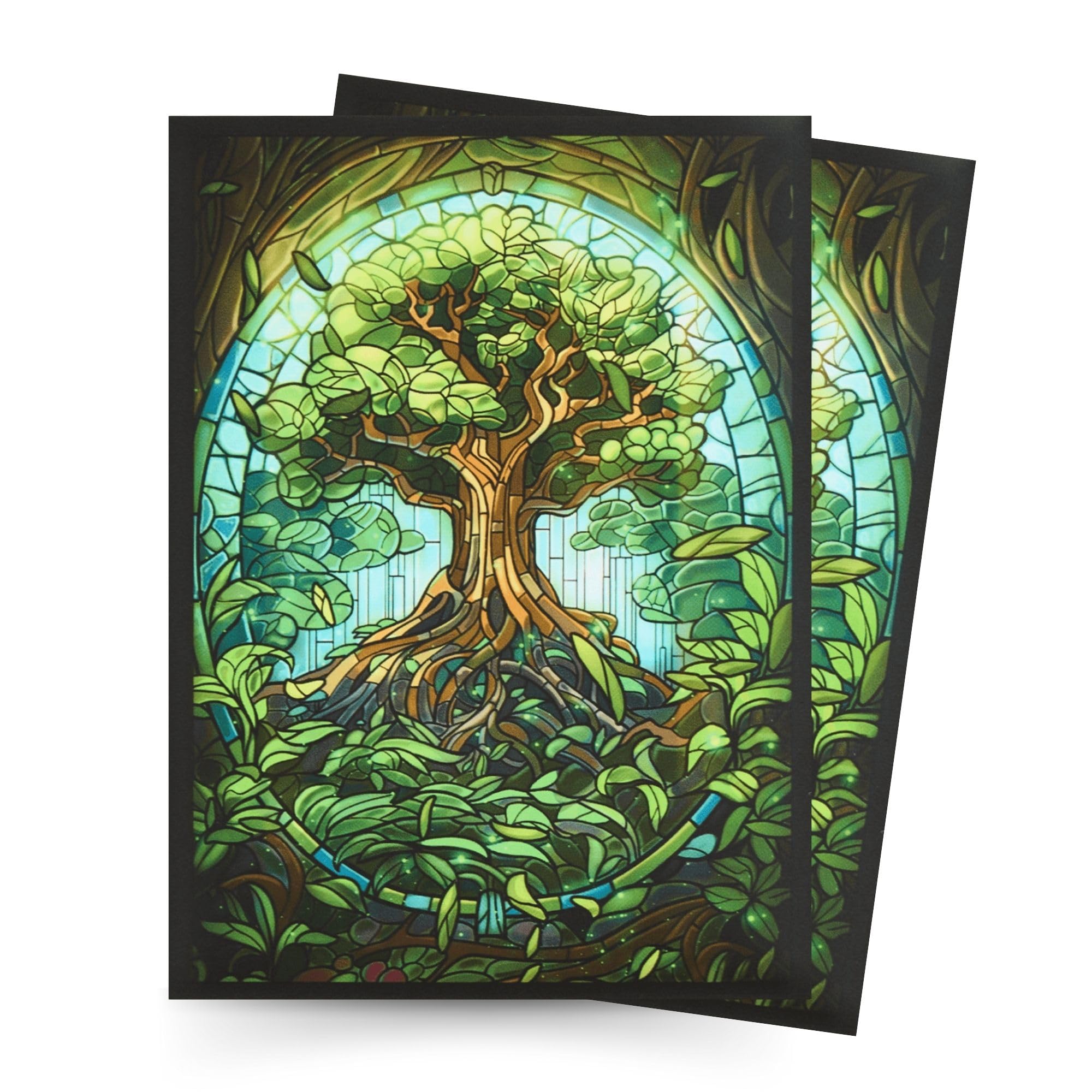 Arcane Fortress MTG Card Sleeves – 100 Count | Ultra-Durable Matte Art Card Sleeves for Intense Shuffling | Premium Fit for Magic: The Gathering Cards | Standard Size Wear-Resistant MTG Sleeve - Green