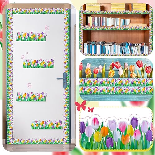 Vista 55 de Spiareal Tablero de anuncios con borde de muñeco de nieve de 68.9 pies, borde de flores, playa, sol, eucalipto, bandera de pata, sombrero de globo