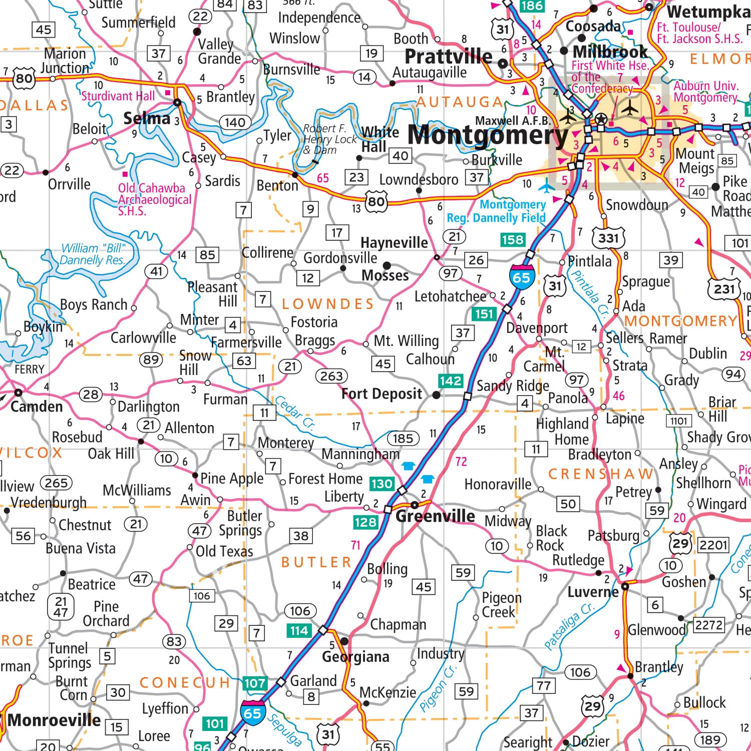 Rand McNally Easy to Fold: Alabama State Laminated Map - Image 4
