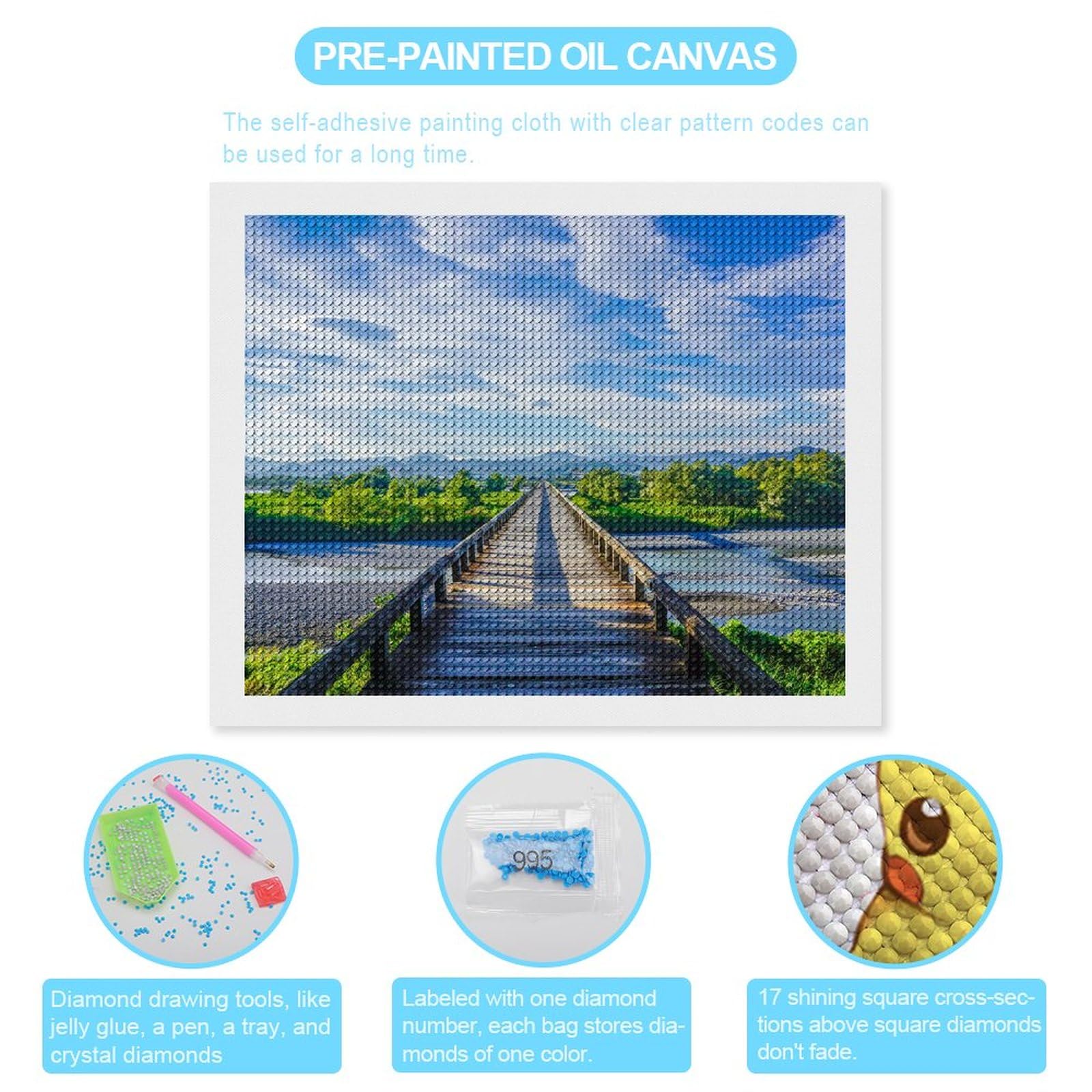 Amazon | ダイヤモンドアート キット 静岡県 蓬莱橋 世界一長い木造