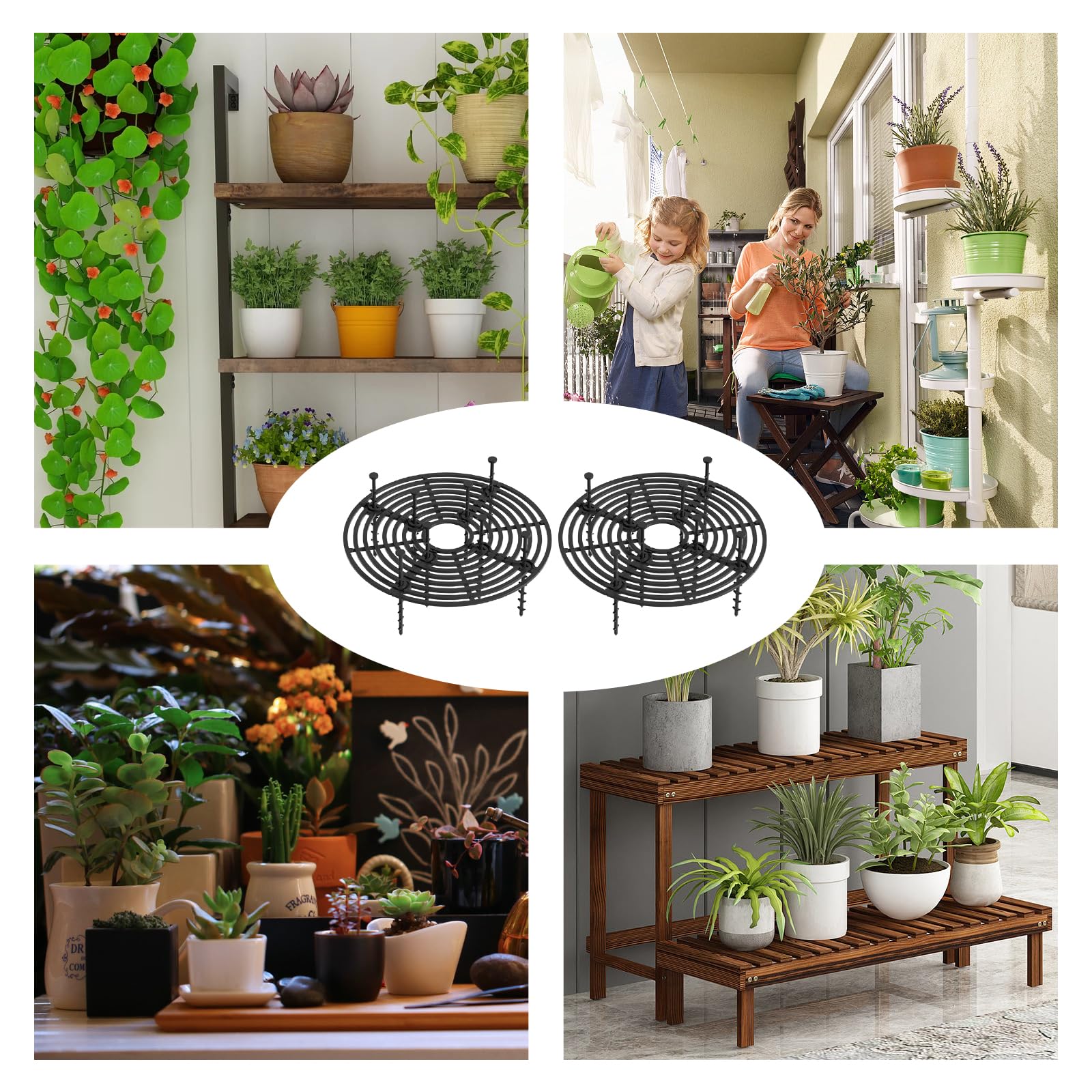 Lithyc 2 Pièces Grille Protection Plante, Protection Plante Chat,Cadre de Grille de Couverture de Jardin De 30 cm de DiamèTre, Preuve de Chat, SéCurité des Enfants et des Animaux Domestiques