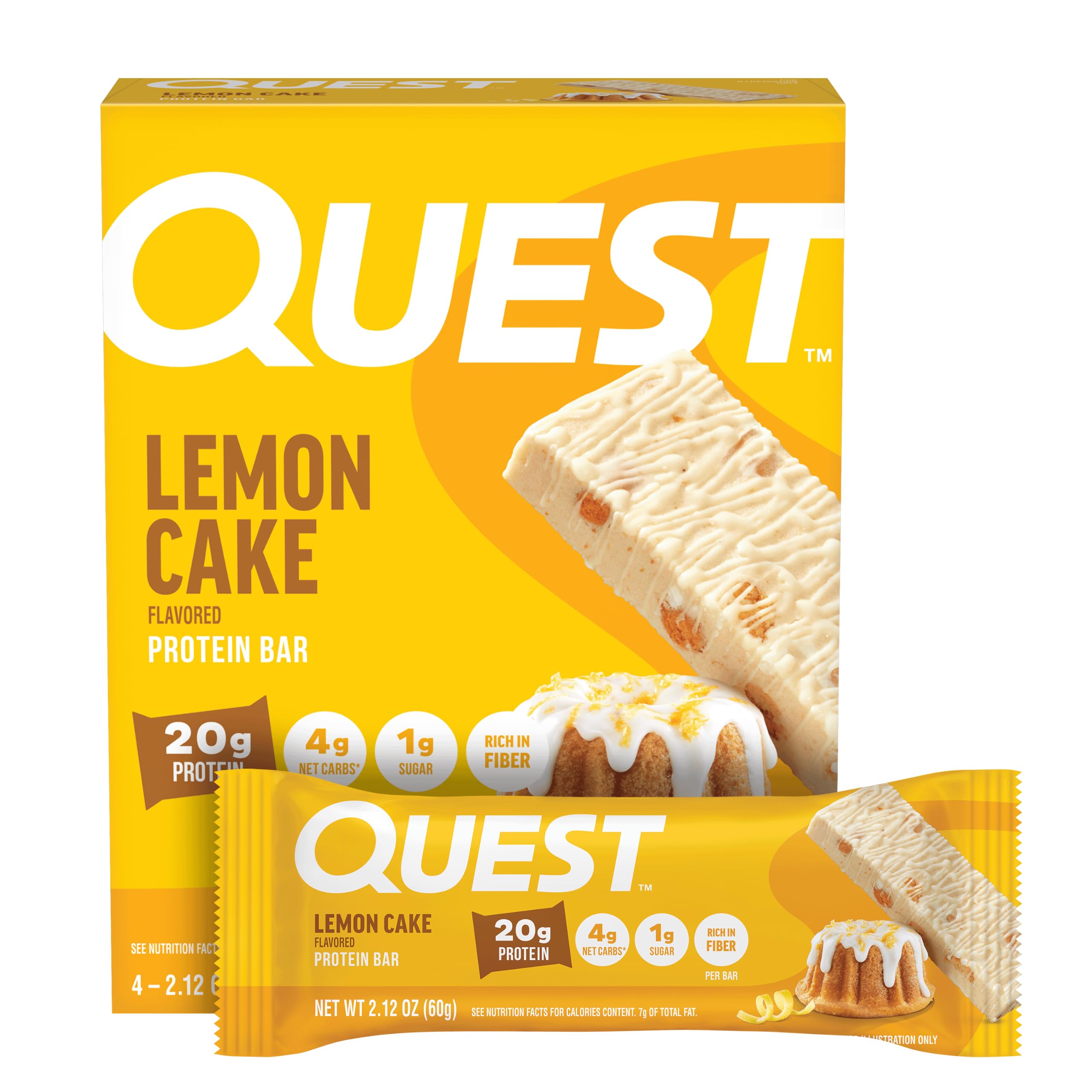 Quest Nutrition Double Chocolate Chunk Protein Bars, 20g Protein Bars, 1g Sugar, 4g Net Carb, Gluten Free, Keto Friendly, 4 Count — Amazon image 19