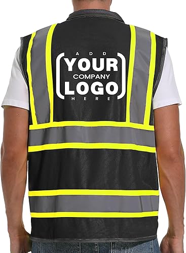 Miniatura 7 de Chaleco de seguridad reflectante para hombres y mujeres, chaleco de construcción de alta visibilidad clase 2, tiras reflectantes de doble tono