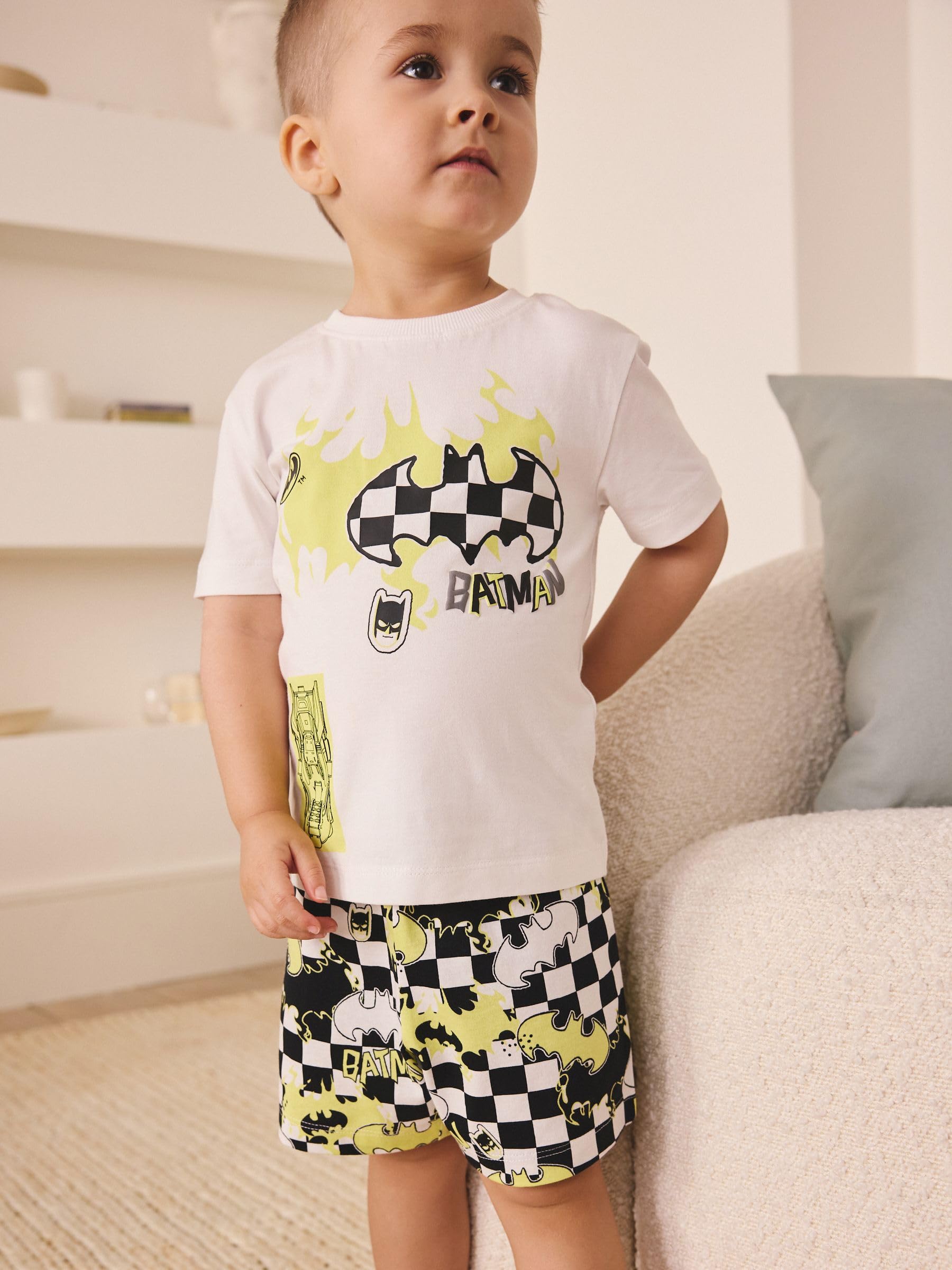 NEXT Jungen 2er-Pack Kurze Schlafanzüge, Batman