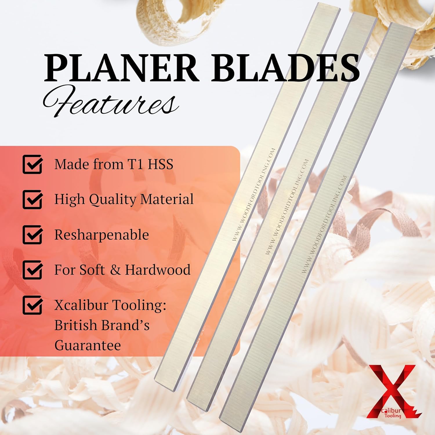 13 x 1 x 1/8 Inch Jointer Knives for Delta RC-33, DC-33, 22-650, 22-655, 22-656, 22-660, 22-661, 22-671, Freud C630, 13" Rockwell Planer, Barton, CMT 794.332 - Pack of 3 Resharpenable Planer Blades