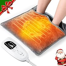 Ultra Soft Flannel Electric Foot Warmers for Feet, 104&deg;F to 140&deg;F Portable Heating Pad for Feet, Back, Abdomen, Cramp,Overheat Protection,Christmas,Anniversary, Friend Birthday Gifts for Women, Men