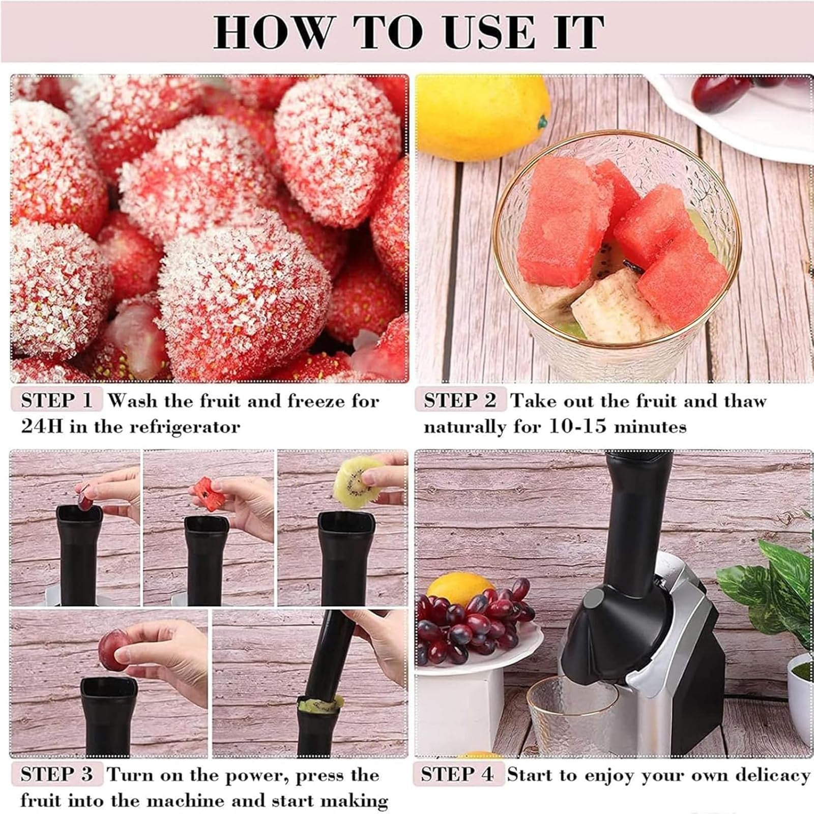 Máquina de helado casera para postres congelados, máquina de servir suave para fiestas familiares, fácil de limpiar