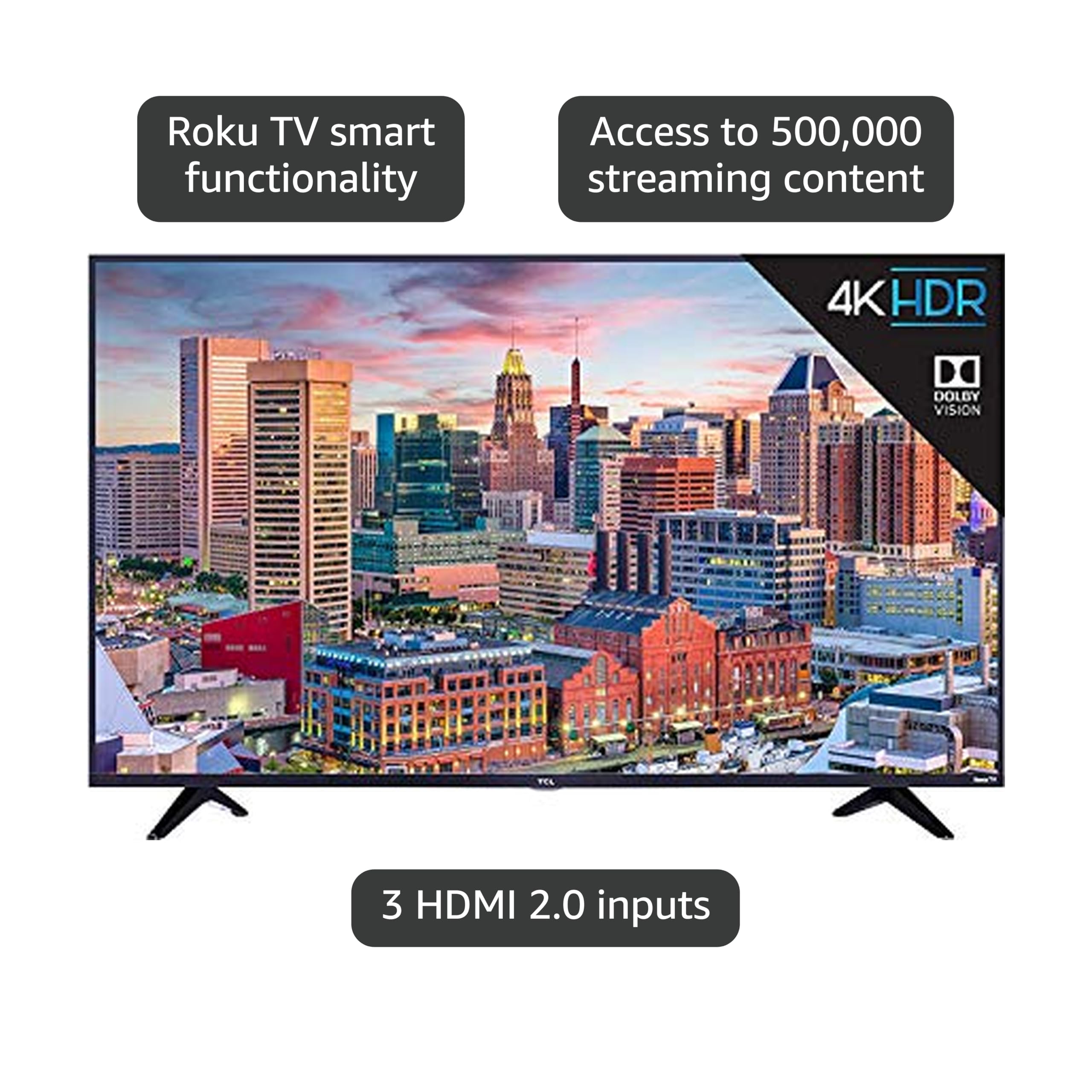Amazon.com: TCL 55S517 55-Inch 4K Ultra HD Roku Smart LED TV (2018