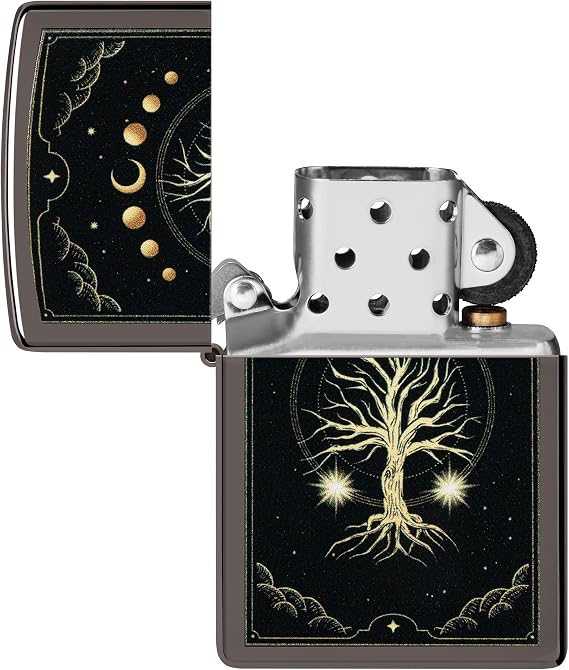 Zippo Mystic Nature Design Black Ice Pocket Lighter