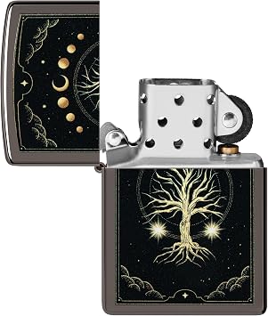 Zippo Mystic Nature Design Black Ice Pocket Lighter