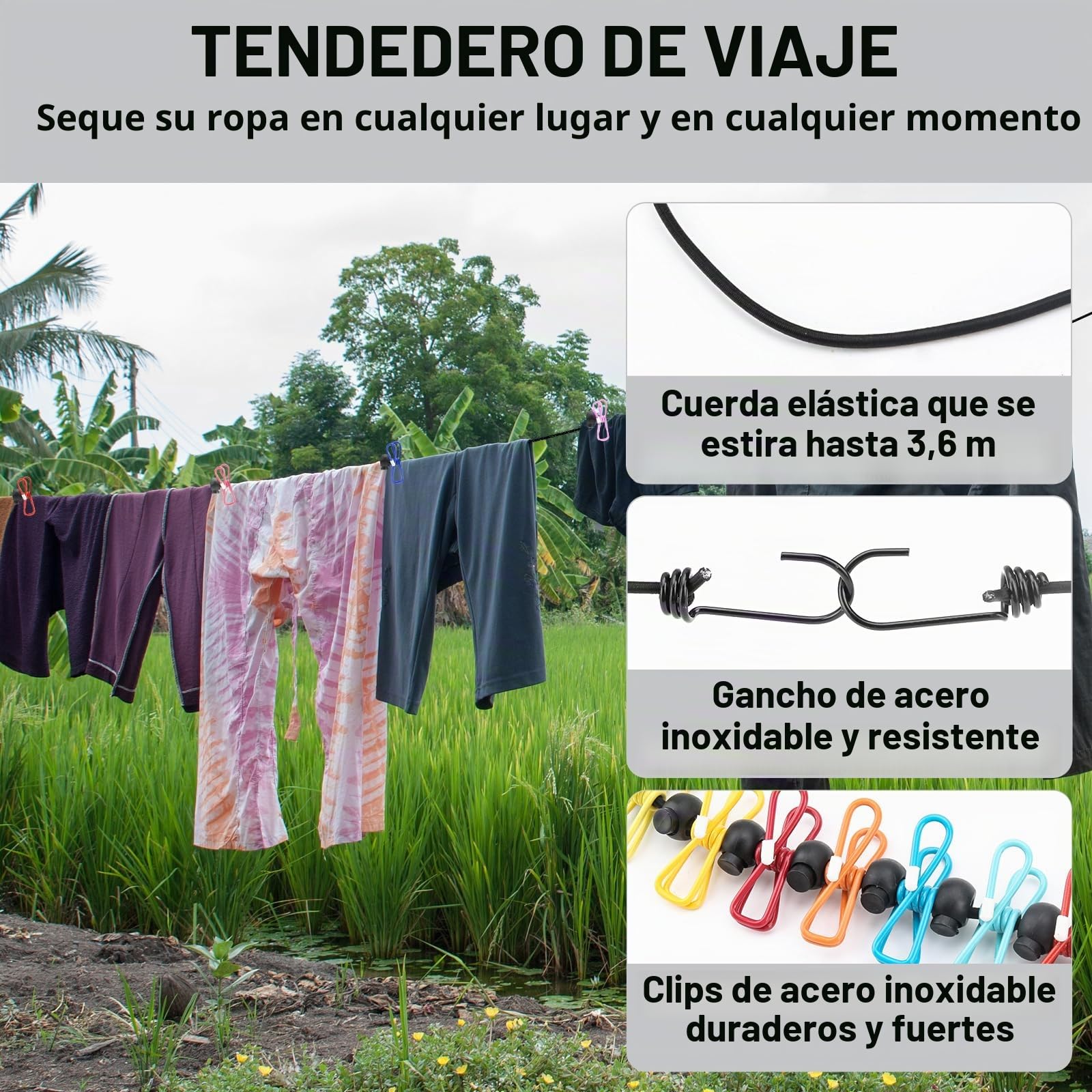 Lavadora de Viaje y Cuerda para Tender Retráctil - Lavadora de Ropa a Mano y Lavadora Portátil - Bolsa de Lavandería de Viaje Duradera y Lavadora de Camping - Lavadora Manual Portátil para Ropa