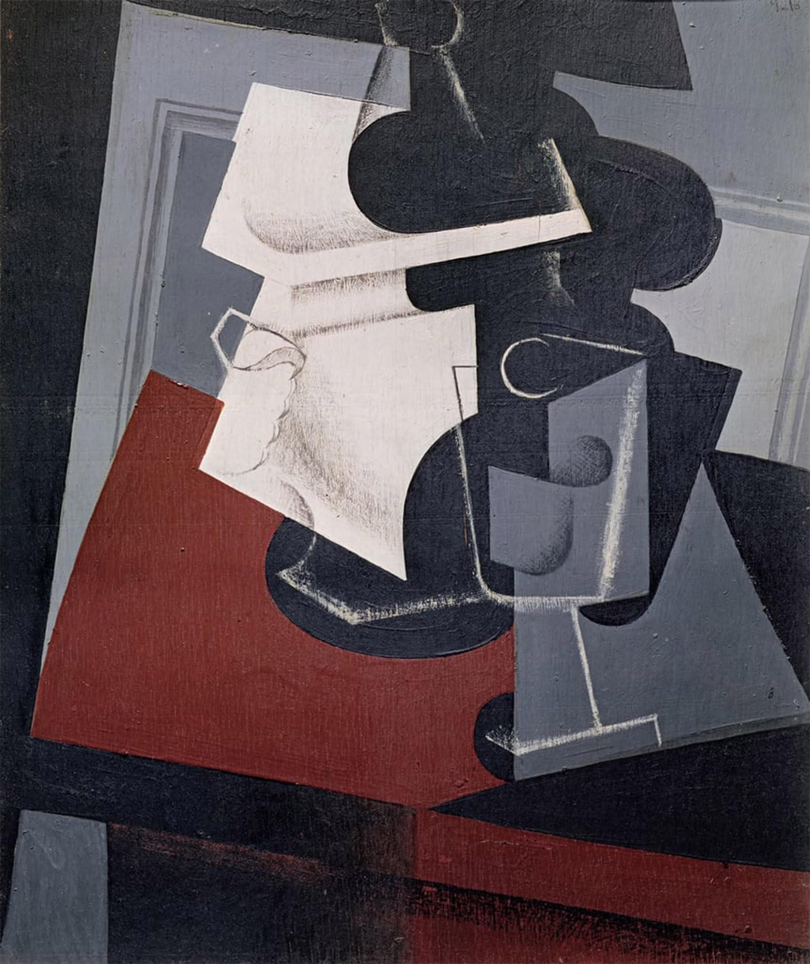 Serendipitp No Frame Aesthetic Poster Photo Wall Print Retro Picture Still Life On A Table By Juan Gris Modern Wall Artwork For Home Decor 60X90cm