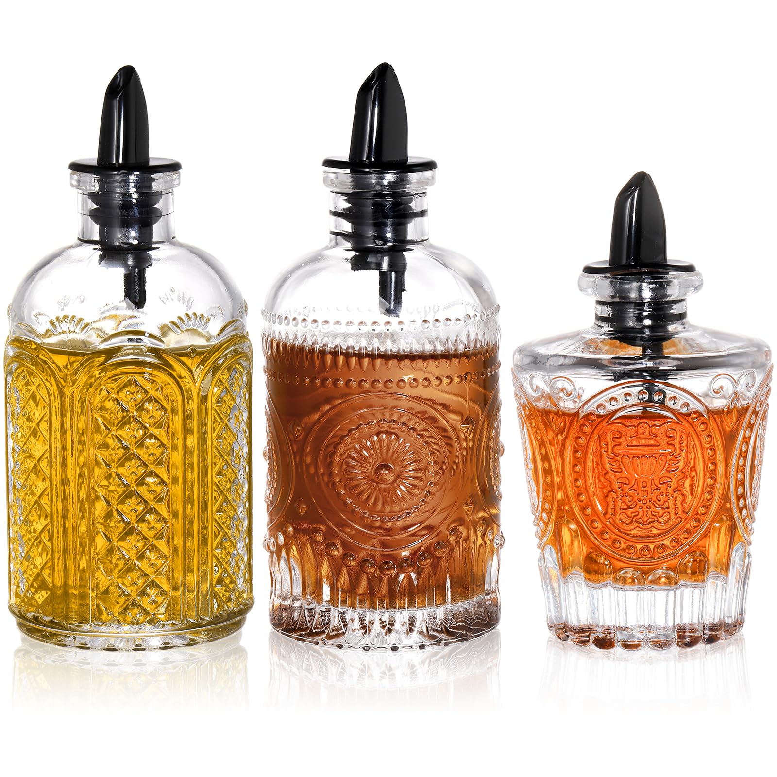 Kingrol 6 Pack Coffee Syrup Dispensers with Pour Spouts, Small Syrup ...