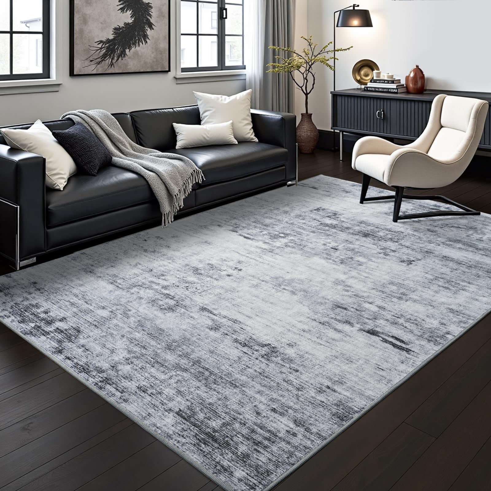 Toneed 4'x6' Washable Area Rug