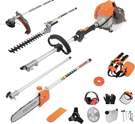 Review PROYAMA Powerful 42.7cc 5 in 1 Multi Functional Trimming Tools,Gas Hedge Trimmer,Weed Eater,String Trimmer, Brush Cutter,Pole Saw with Extension Pole Review PROYAMA Powerful 42.7cc 5 in 1 Multi Functional Trimming Tools,Gas Hedge Trimmer,Weed Eater,String Trimmer, Brush Cutter,Pole Saw with Extension Pole