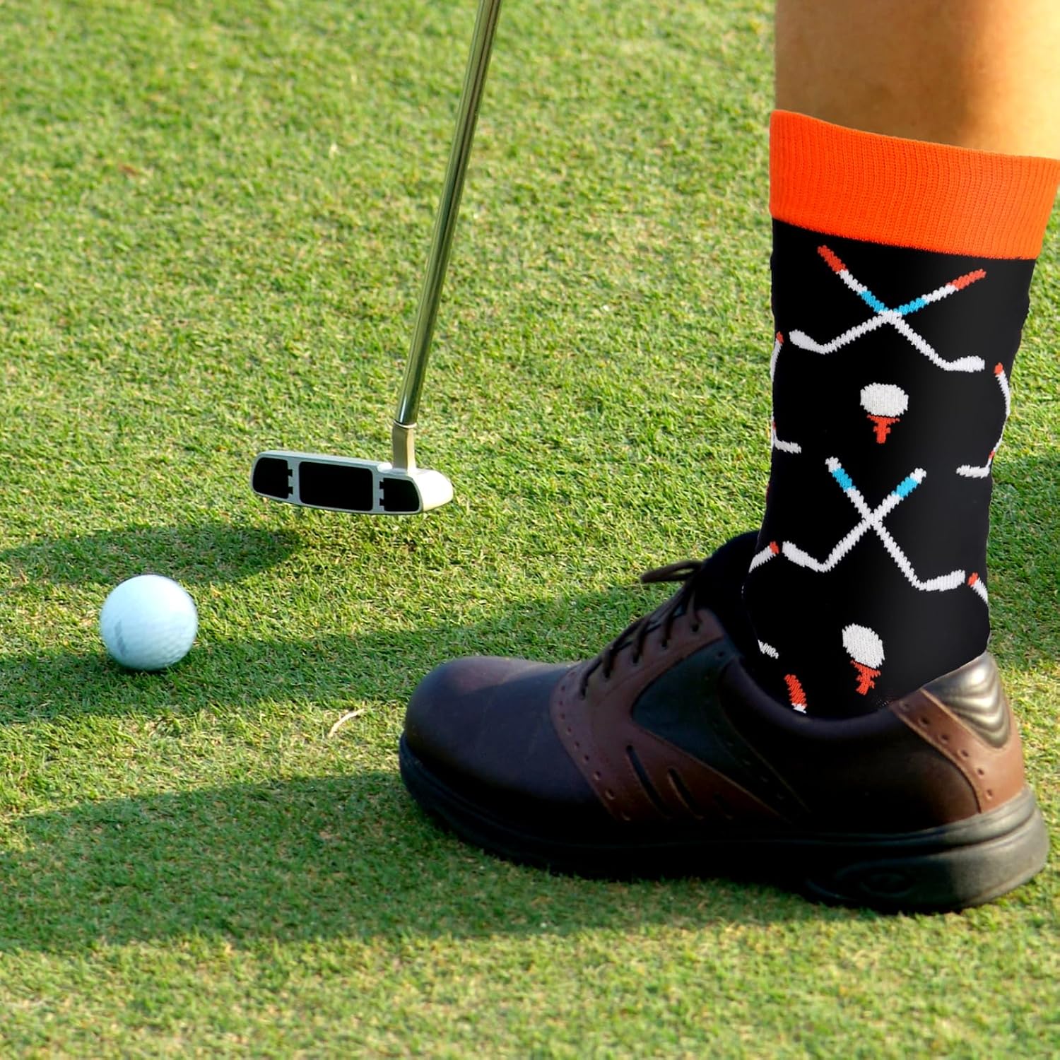 Fancy Land 6 Pairs Funny Golf Socks Men Women Valentines Gifts for Golf Lover Birthday Holiday Party Supplies - Image 3