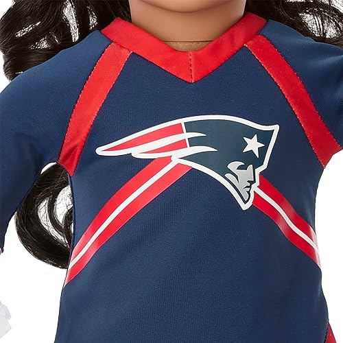 Miniatura 4 de American Girl New England Patriots - Ropa de muñeca de 18 pulgadas con pompones, azul marino y rojo, 5 piezas, a partir de 6 años