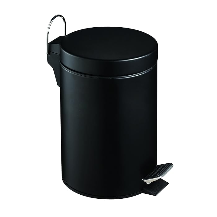 Buy Premier Housewares Pedal Bin Matte Black Kitchen Bin Stainless