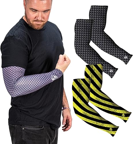 S A Compression Arm Sleeve UV 30+ Sun Protection, Moisture Wicking, 4-Way Stretch