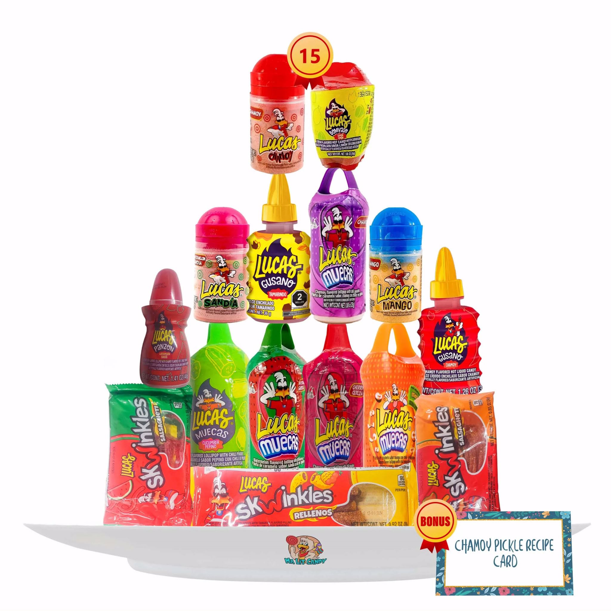 Buy Lucas Candy Mix & Variety Pack (15 Count) of Sweet, Sour, & Spicy