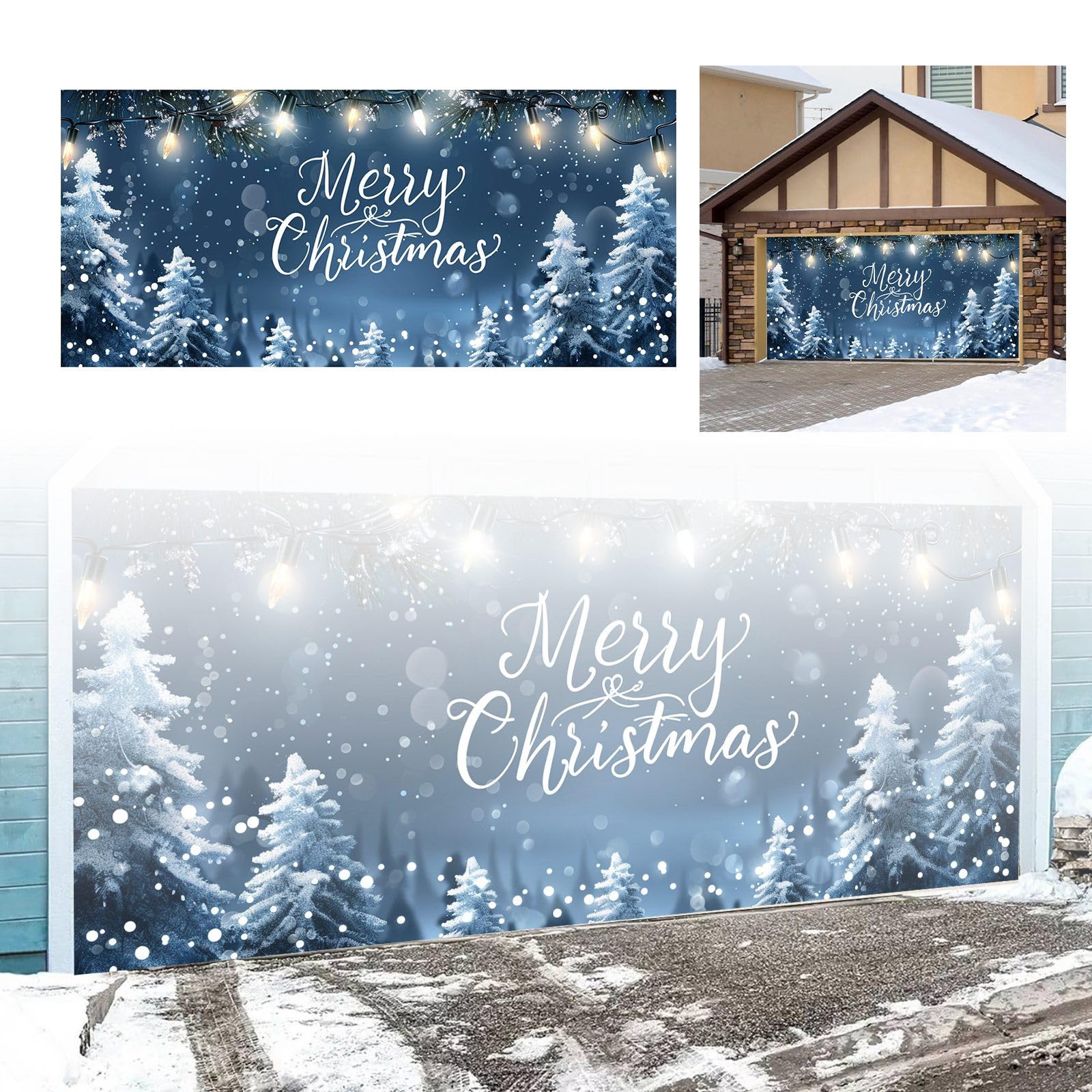 Santa's Garage Willkommensbanner Weihnachten für Außenparkplätze Weihnachtsdeko-1216
