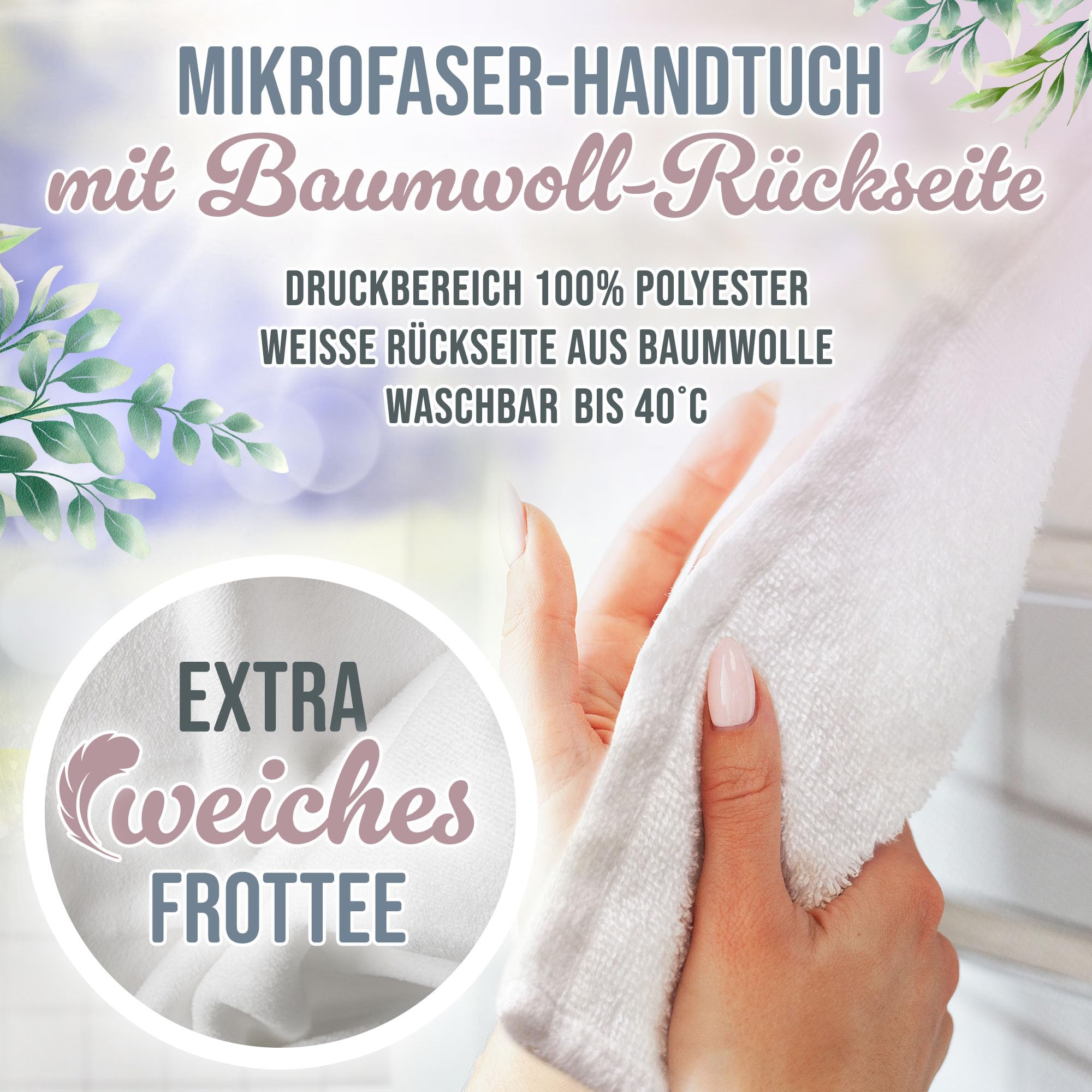 Print Royal PR Handtuch Personalisieren - 2er-Set - Mr. and Mrs. in weiß - mit Name selbst gestalten - Handtuch Bedrucken, Hochzeitsgeschenke, Geschenk zur Hochzeit | Fotogeschenk - 100 x 50