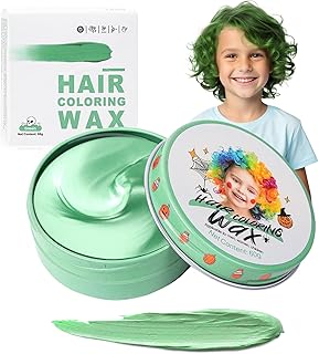 Coloración Temporal Verde para Niños, Tinte Instantáneo Verde, Pomada Verde para Hombres y Mujeres, Crema para Teñir y Estilizar, Cera para Fiestas Cosplay Halloween