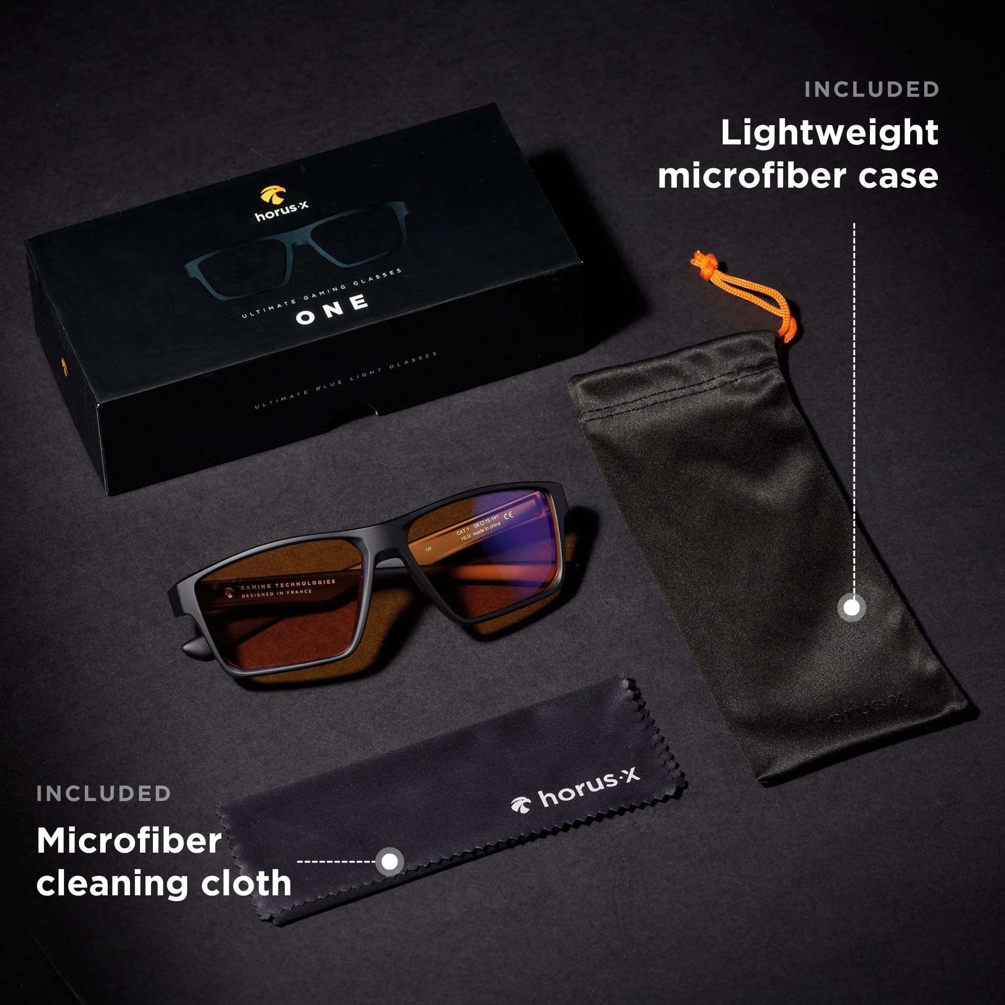 Horus X • Okulary Przeciw Niebieskiemu Światłu | Antyrefleksyjne na Zmęczenie Oczu i Migrenę | Gaming V3