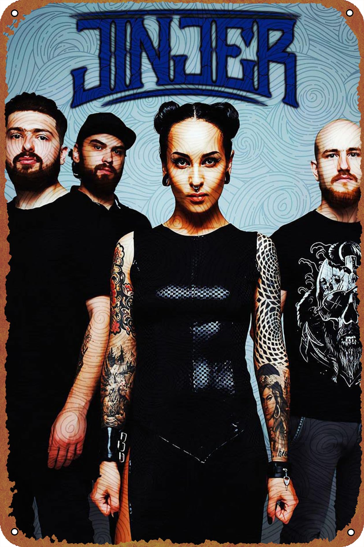 Amazon.co.jp: ミュージシャン JINJER メタルブリキ看板ポスター