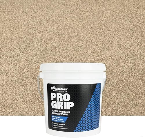 Vista 23 de Pro Grip - Revestimiento en aerosol antideslizante de goma (galón, negro) para cubiertas, pisos, barcos y canchas, pintura de goma antideslizante