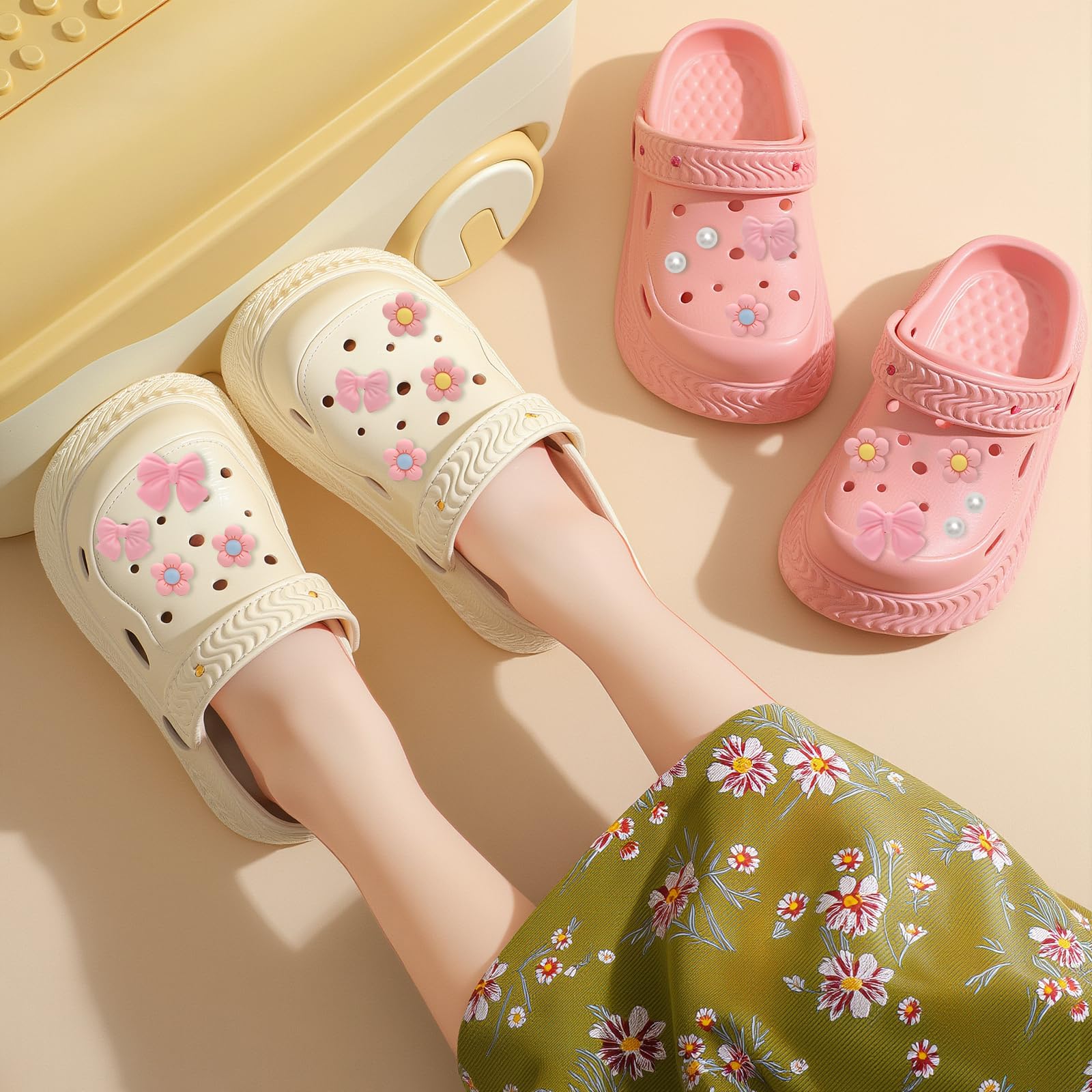 Zawieszka do butów, zawieszka w kształcie kwiatu, do butów Crocs, urocze buty, akcesoria dla dziewcząt, chłopców i dorosłych