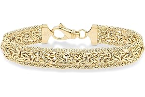 Italian Byzantine Beaded Mesh Link Chain Bracelet