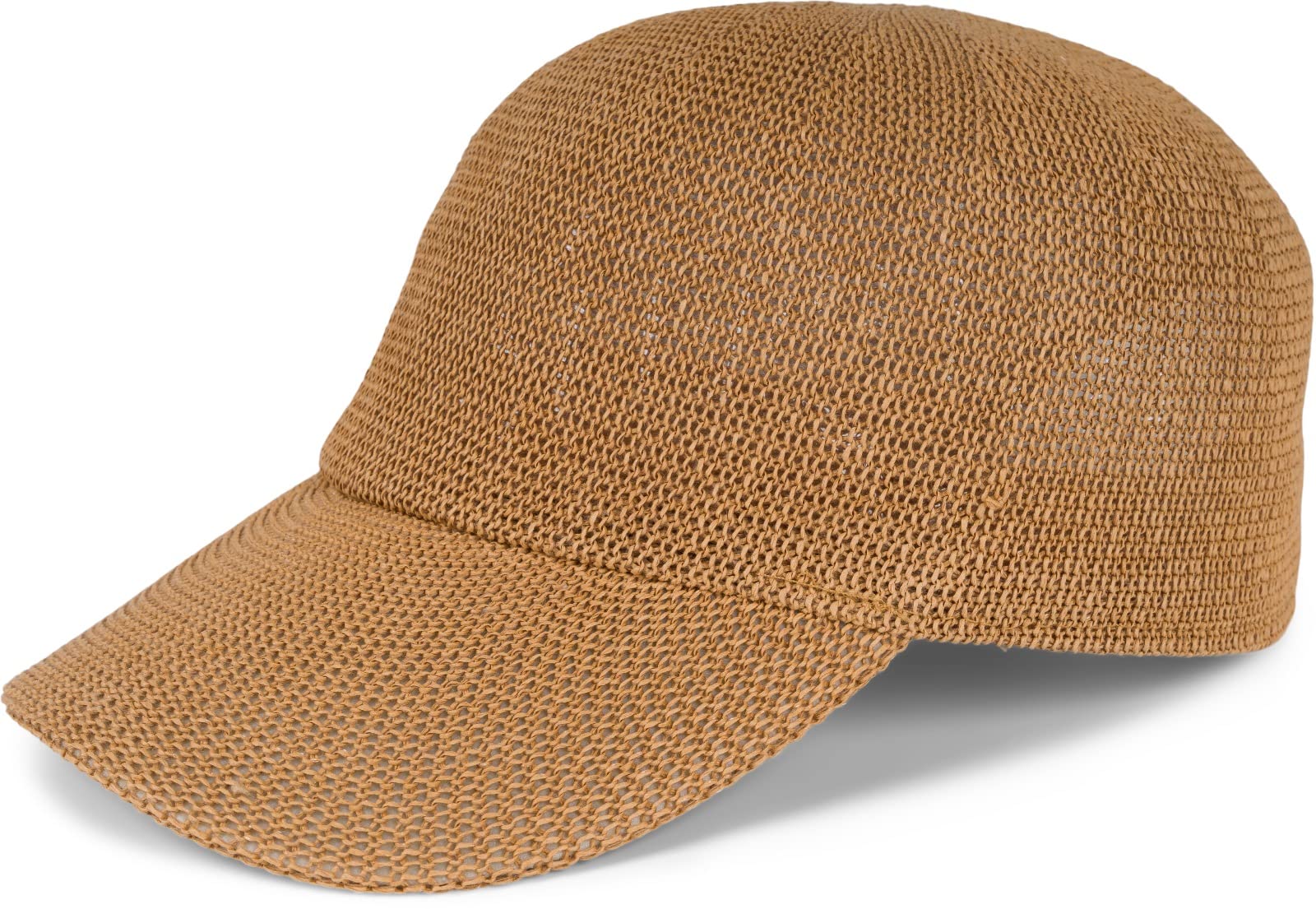 styleBREAKER Gorra de béisbol unisex de paja de papel, monocolor, gorra de verano aireada, hebilla de metal ajustable 04023090