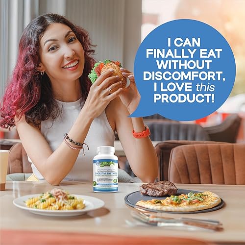 Miniatura 5 de Enzimas digestivas para la salud intestinal – Suplemento para aliviar la hinchazón y los gases – Apoyo del SII, enzima infundida con probióticos
