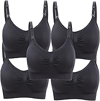 Vista 3 de Lataly Brasier de maternidad sin aro para dormir y amamantar. Paquete de 5.