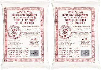 Thai Rice Flour 16 oz (Basic), 1 LB Pack of 2, Thailand Rice Flour for Baking & Cooking, Gluten-Free