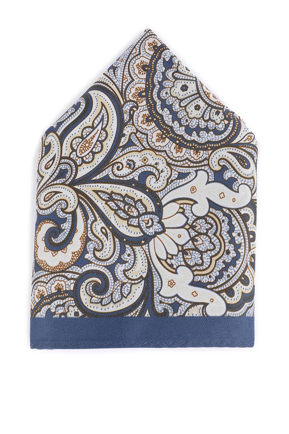 Men Blue Print Party Pocket Square-image-17