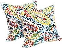 Vista 56 de LVTXIII - Juego de fundas para cojines de sofá, patio o sillón de exteriores, cuadradas y decorativas, 2 unidades de 16" x 16", sin relleno