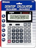Vista 1 de BAZIC Calculadora de escritorio de 12 dígitos con cálculo de ganancias y funciones fiscales (3011)
