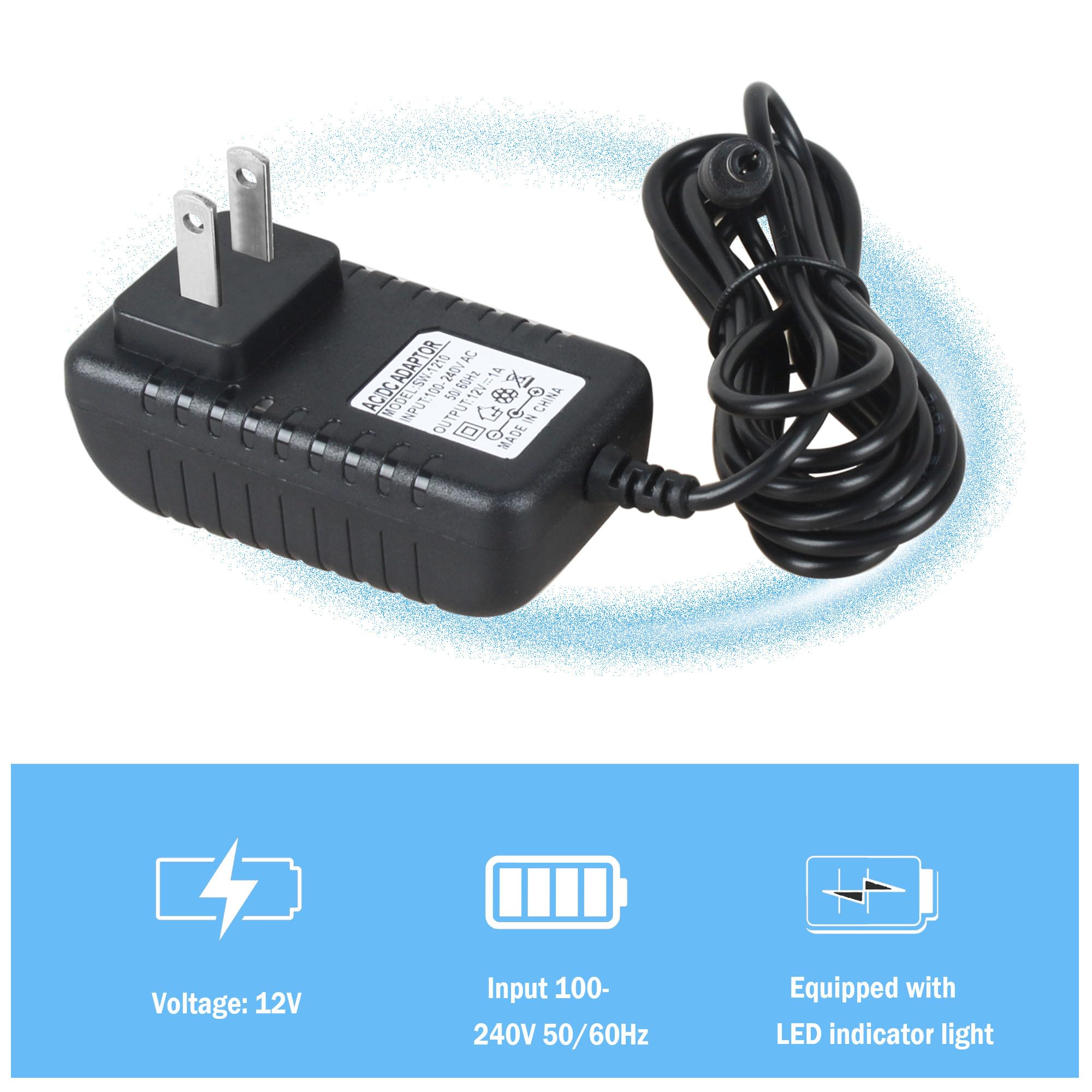 KURKUR AC Adapter For Generac GP6500E GP7500E GP8000E Power Cord